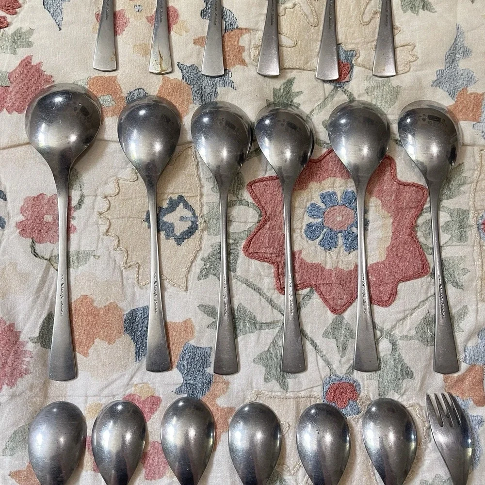 Rebacraft Reed & Barton NARVIK Japan MCM Glossy Spoon Knife Fork Lot Replacement